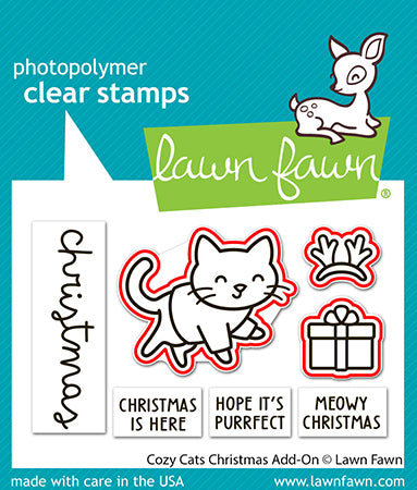 Lawn Fawn - LF3900 - Cozy Cats Christmas Add-On Lawn Cuts