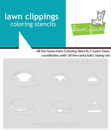 Lawn Fawn all the santa hats coloring stencils coloring stencils lf3906