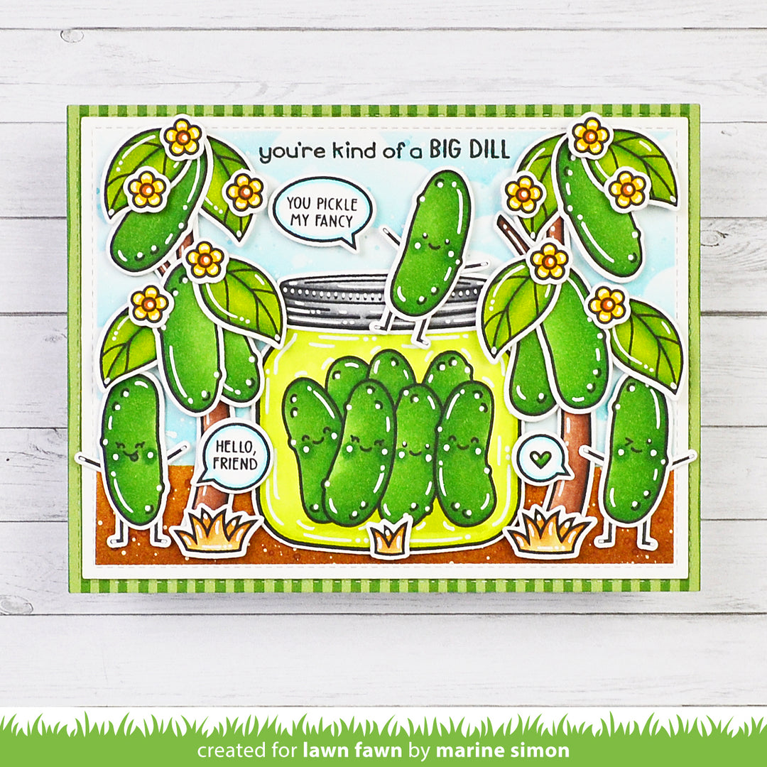 Lawn Fawn - LF3907 - How You Bean? Pickle Add-On Stamp Set