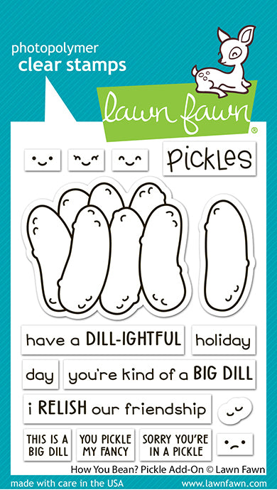 Lawn Fawn how you bean pickle add on 3x4 clear stamp set lf3907
