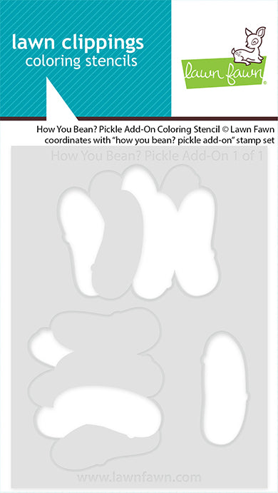 Lawn Fawn how you bean pickle add on coloring stencil coloring stencils lf3909
