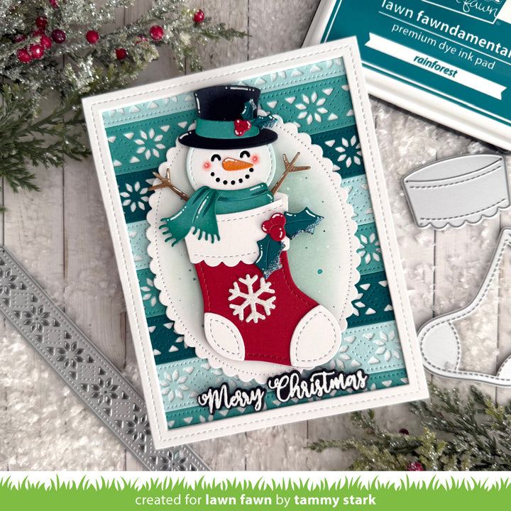Lawn Fawn - LF3916 - Nordic Snowflake Border Die