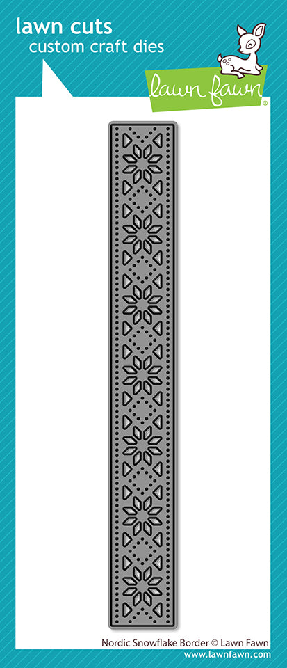 Lawn Fawn nordic snowflake border stand alone die lf3916
