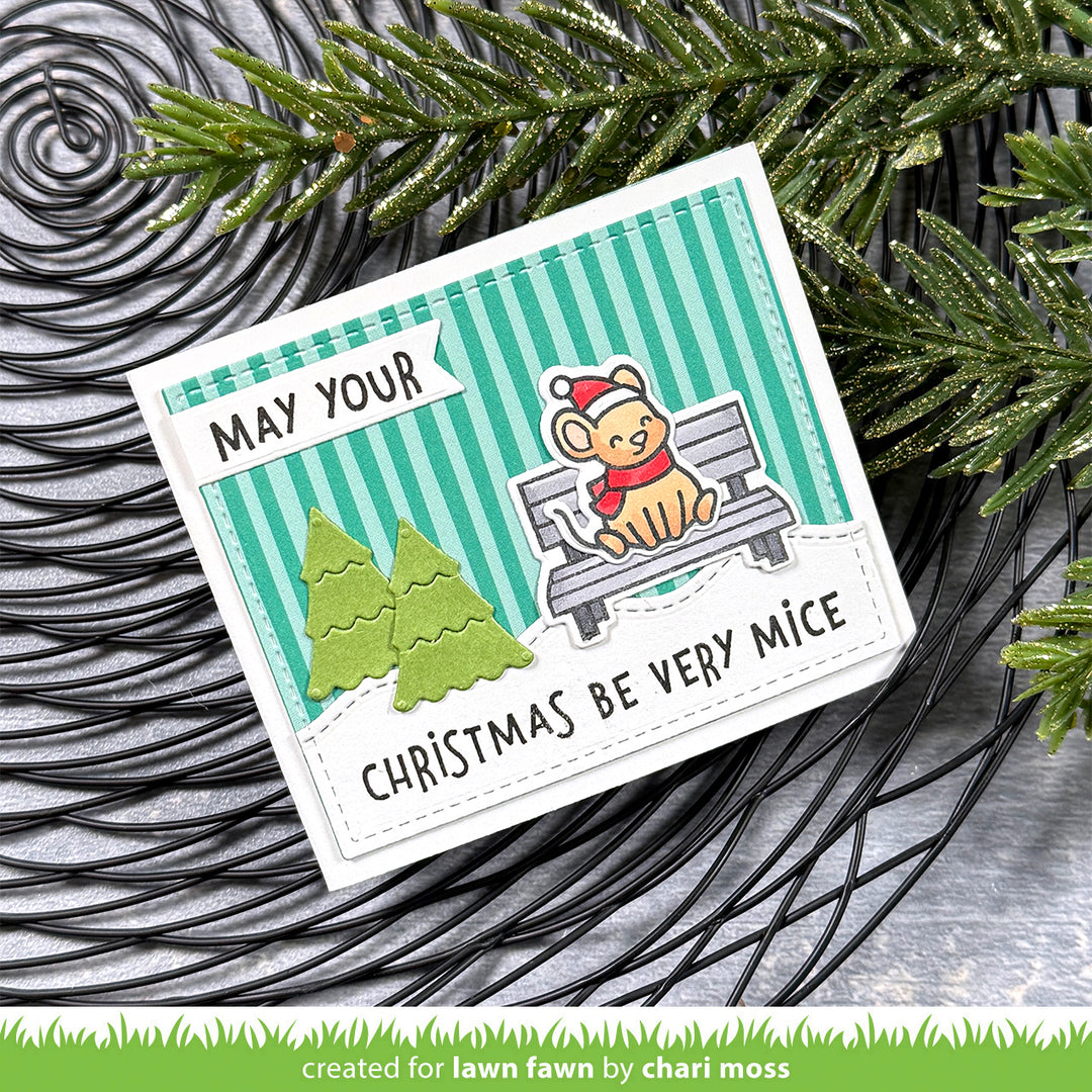 Lawn Fawn - LF3918 - Center Picture Window Card Holiday Add-On Die