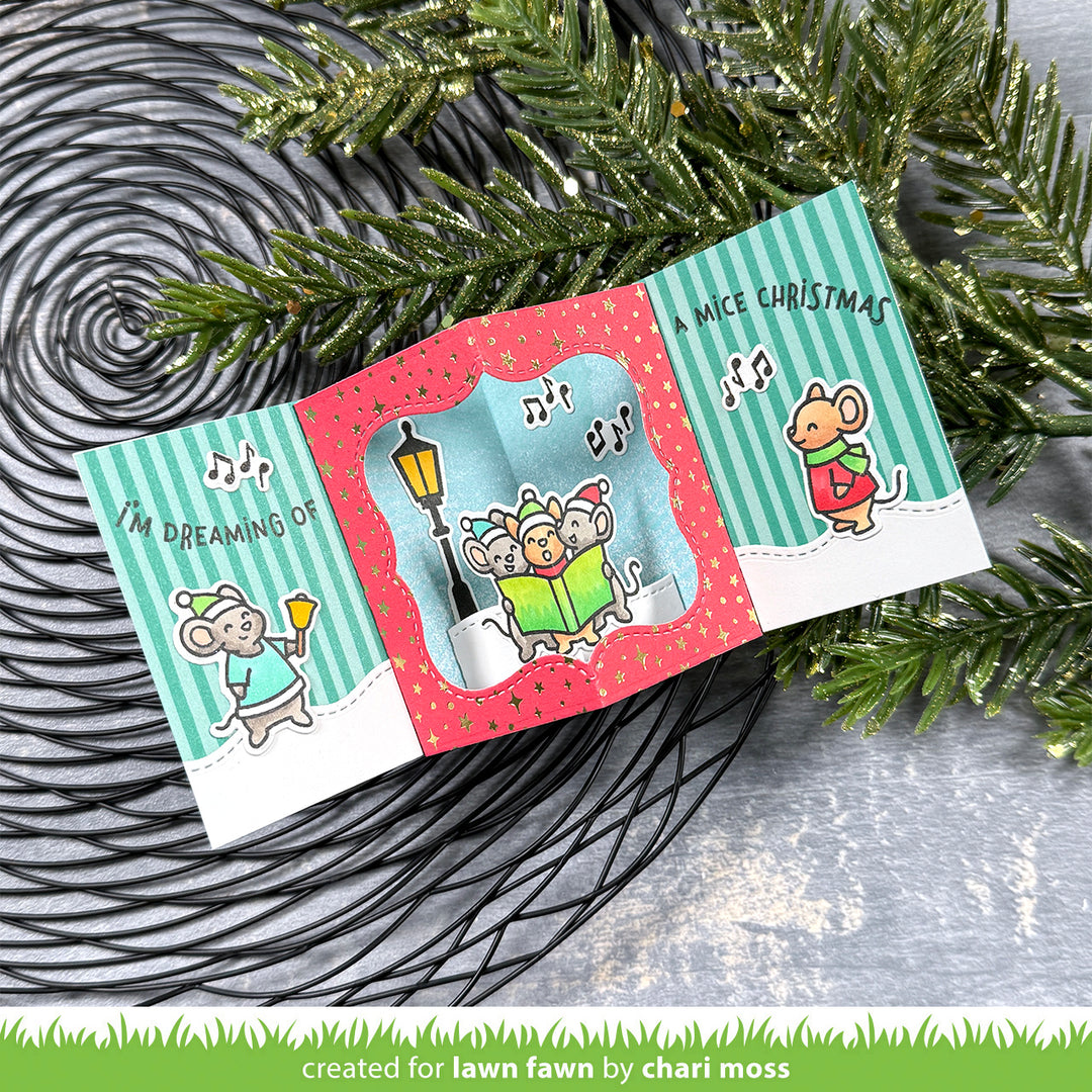 Lawn Fawn - LF3918 - Center Picture Window Card Holiday Add-On Die