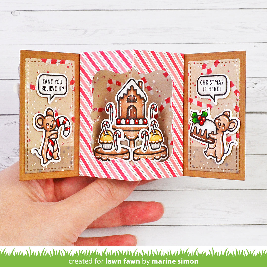 Lawn Fawn - LF3918 - Center Picture Window Card Holiday Add-On Die