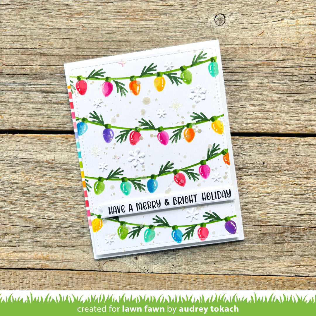 Lawn Fawn - LF3924 - String Of Lights Background Stencils