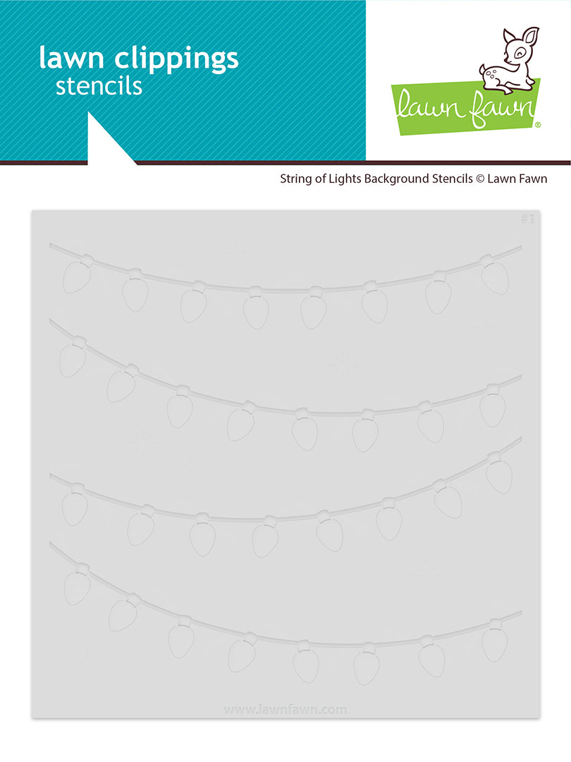 Lawn Fawn string of lights background stencils stencils lf3924