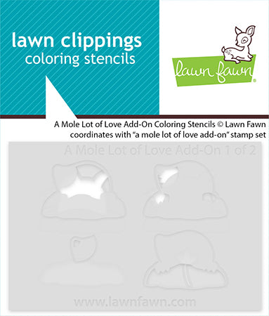 Lawn Fawn - LF3947  - A Mole Lot Of Love Add-On Coloring Stencils