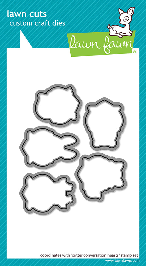 Lawn Fawn - LF3949  - Critter Conversation Hearts Lawn Cuts