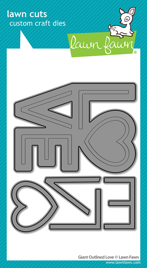 Lawn Fawn - LF3960  - Giant Outlined Love Dies