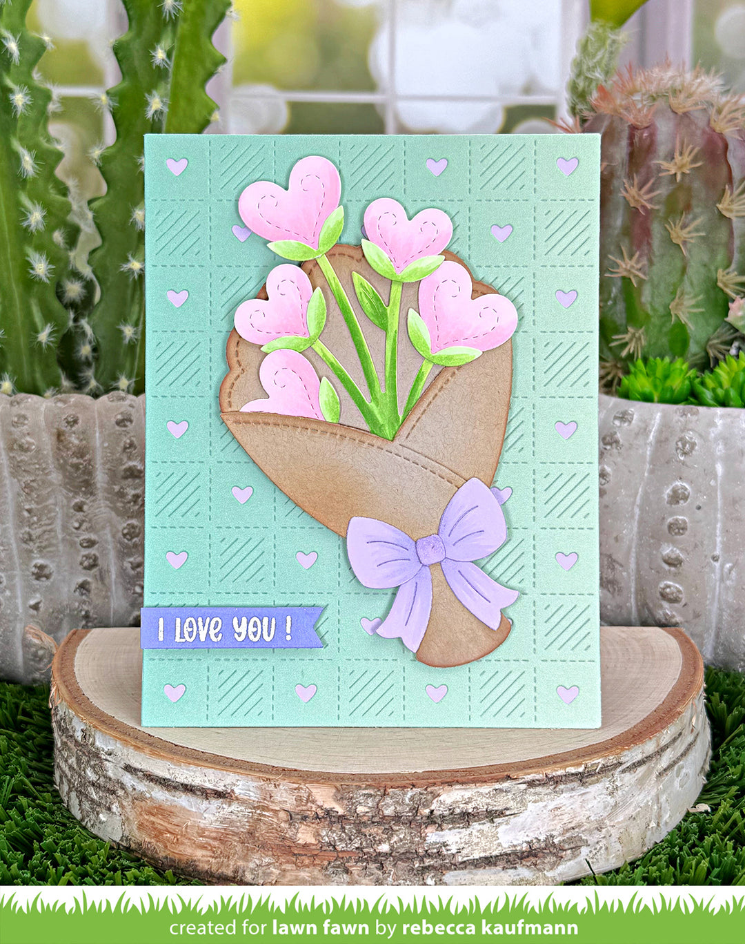 Lawn Fawn - LF3962  - Checkered Hearts Backdrop: Portrait Die