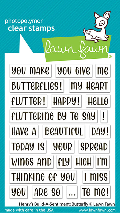 Lawn Fawn - LF4027 - Henry's Build-A-Sentiment: Butterfly