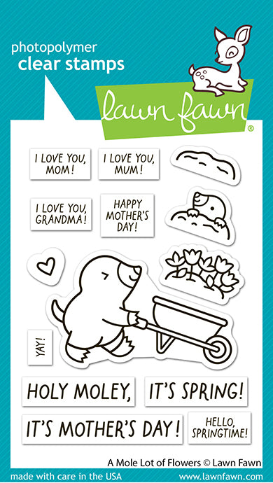 Lawn Fawn - LF4031 - A Mole Lot Of Flowers Stamp Set