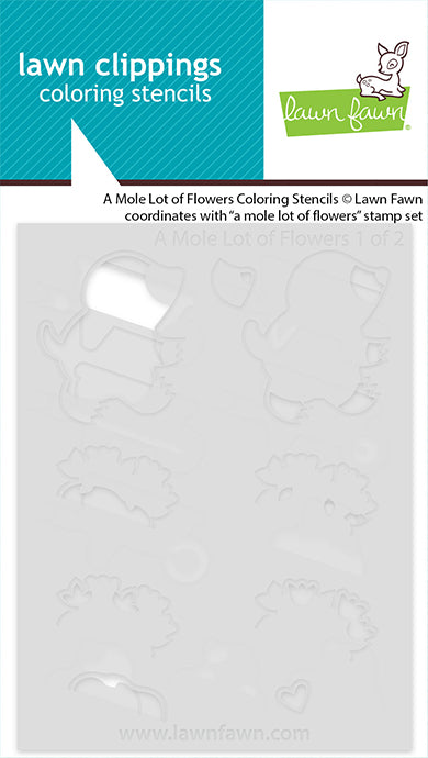 Lawn Fawn - LF4033 - A Mole Lot Of Flowers Coloring Stencils