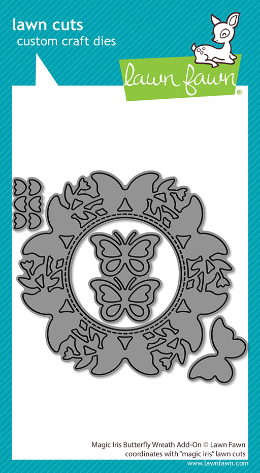 Lawn Fawn - LF4046 - Magic Iris Butterfly Wreath Add-On
