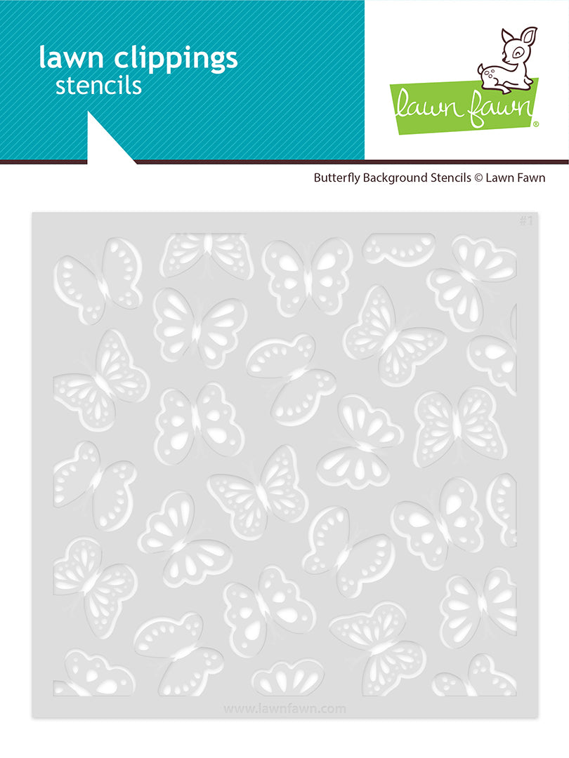 Lawn Fawn - LF4053 - Butterfly Background Stencils
