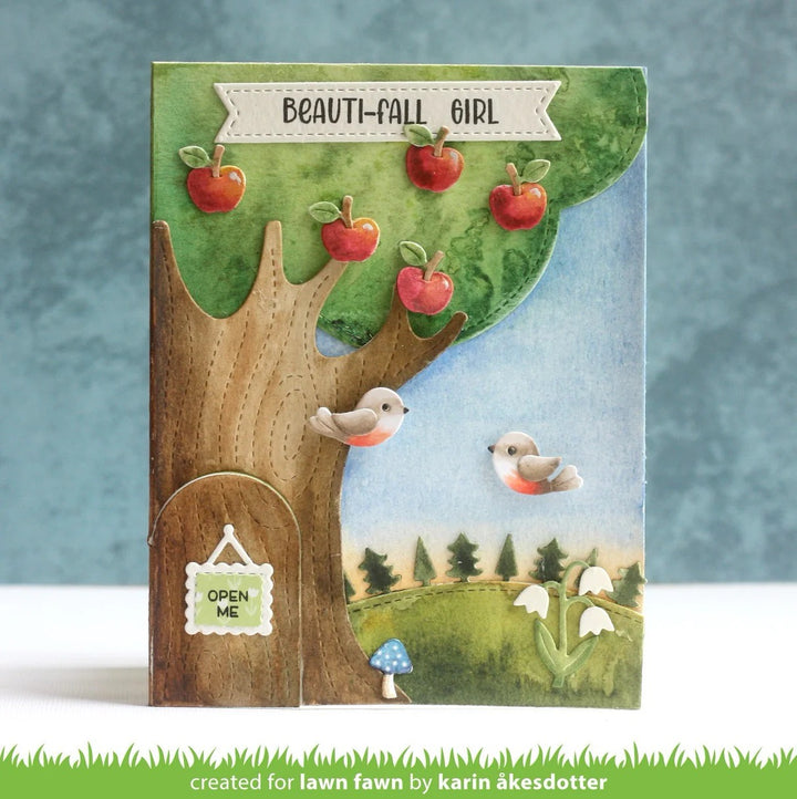 Lawn Fawn - LF3865 - Knock Knock, Who'S There? Tree Add-On Dies
