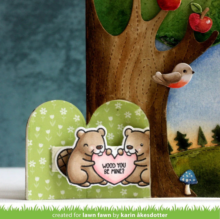 Lawn Fawn - LF3865 - Knock Knock, Who'S There? Tree Add-On Dies