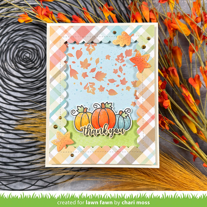 Lawn Fawn - LF3873 - Autumn Breeze Stencil