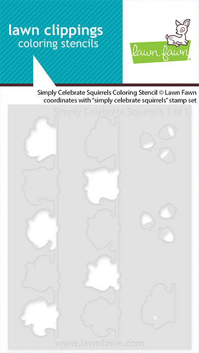 Lawn Fawn - Simply Celebrate Squirrels colouring Stencil