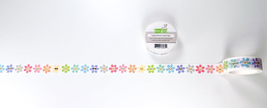 Lawn Fawn - LF4021 - Happy Flowers Washi Tape