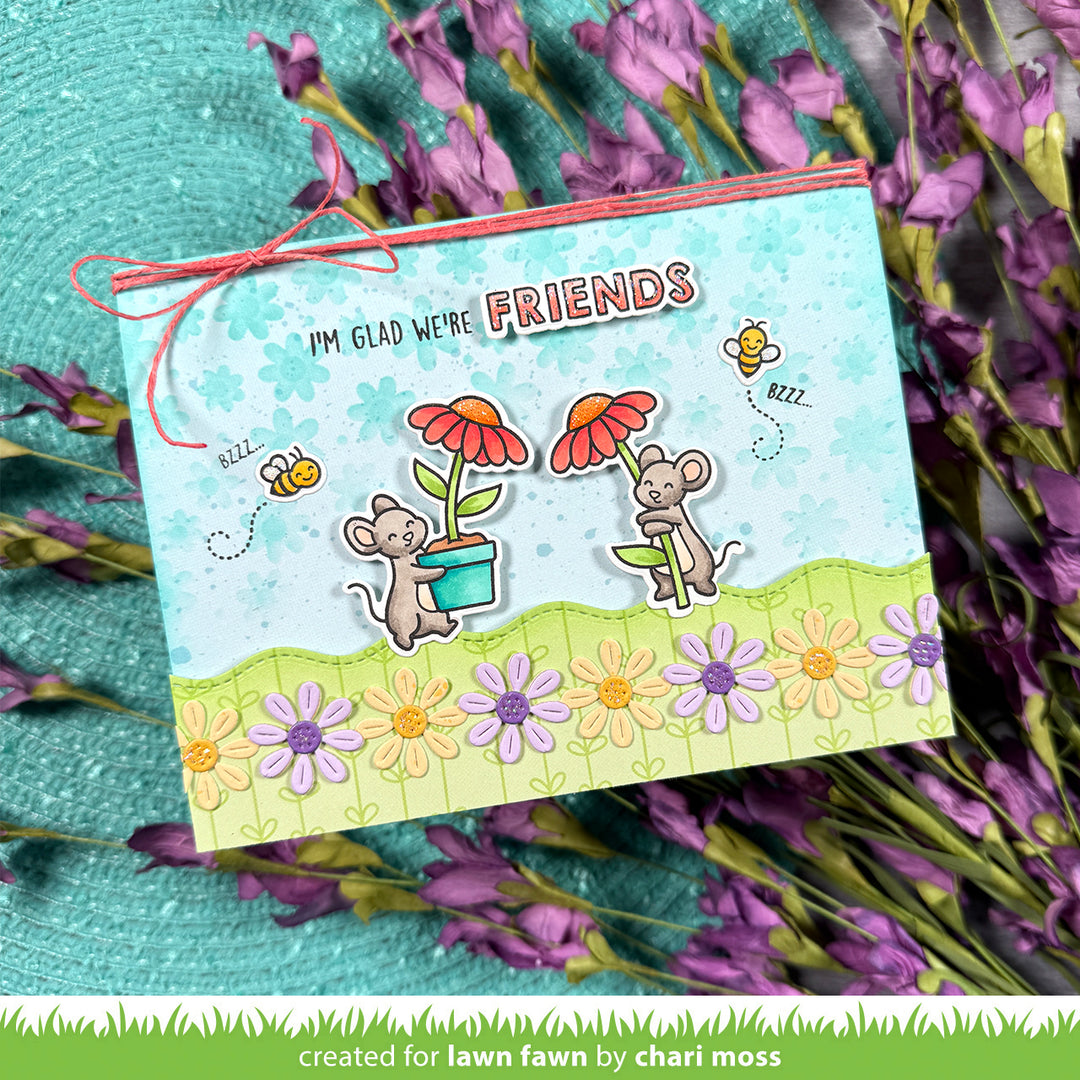 Lawn Fawn - LF4076 - Mice Flowers Stamp Set