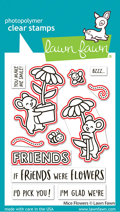 Lawn Fawn - LF4077 - Mice Flowers Lawn Cuts