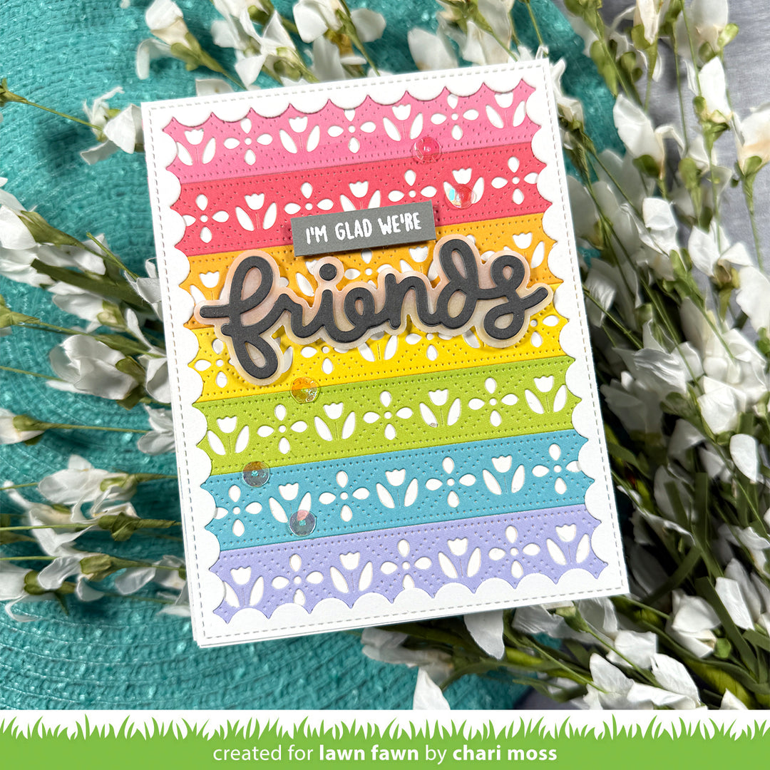 Lawn Fawn - LF4091 - Folksy Tulip Border