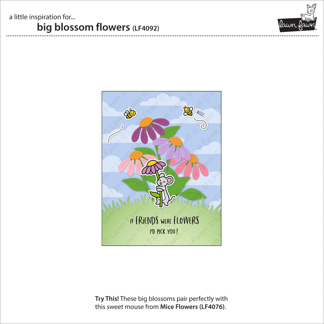 Lawn Fawn - LF4092 - Big Blossom Flowers