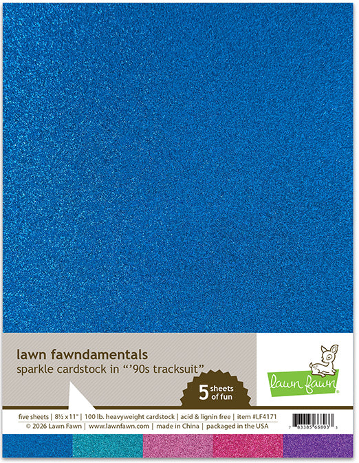 Lawn Fawn - Sparkle card stock - '90S Tracksuit