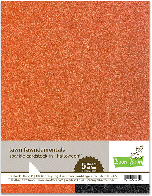 Lawn Fawn - Sparkle card stock - Halloween Pack