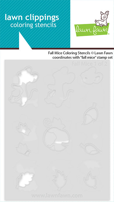 Lawn Fawn - Fall Mice colouring Stencils
