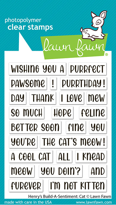 Lawn Fawn - Henry'S Build-A-Sentiment: Cat