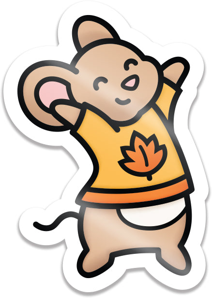 Lawn Fawn - Fall Mouse Vinyl Sticker