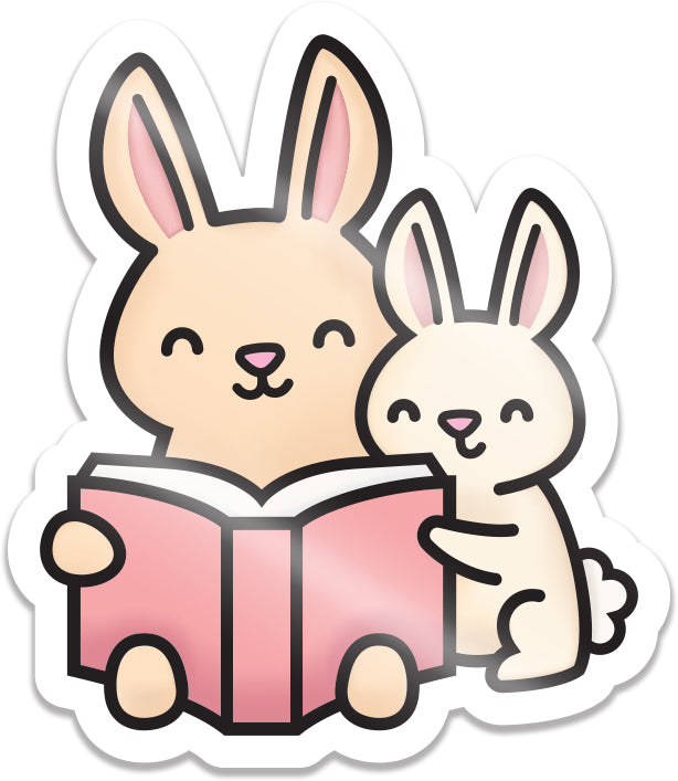 Lawn Fawn - Reading Bunnies Vinyl Sticker
