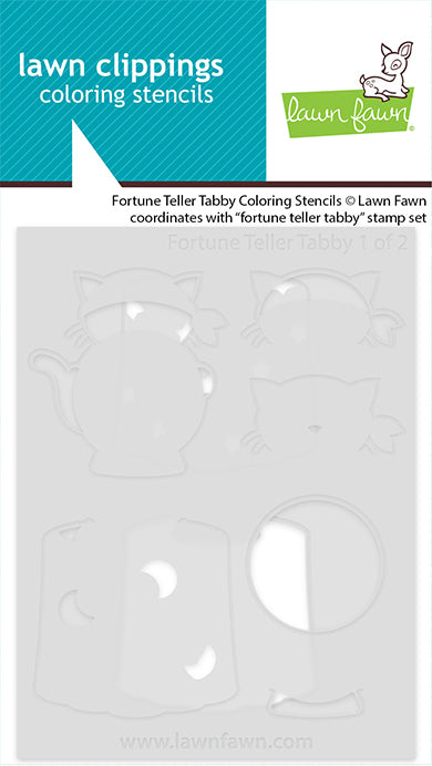 Lawn Fawn - Fortune Teller Tabby colouring Stencils