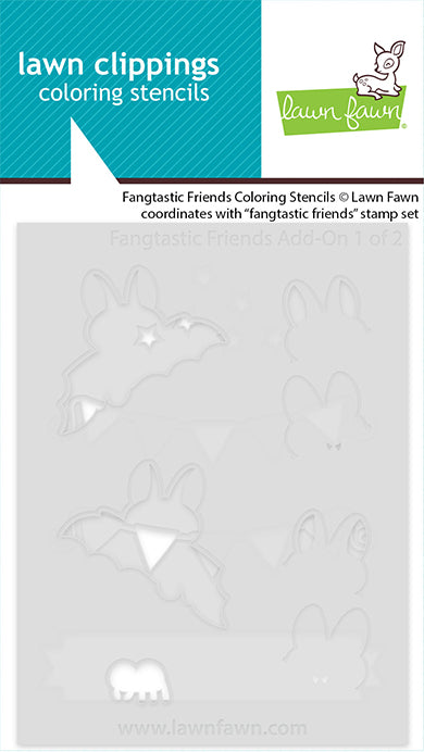 Lawn Fawn - Fangtastic Friends Add-On colouring Stencils