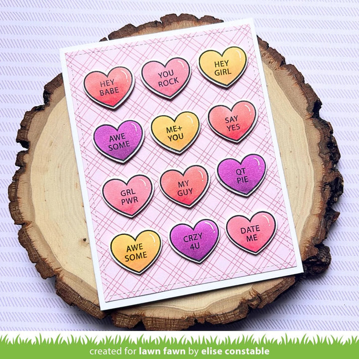 Lawn Fawn - LF3951  - Critter Conversation Hearts Add-On Stamp Set
