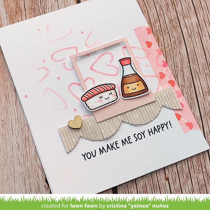 Lawn Fawn - LF3955  - Soy Happy Lawn Cuts