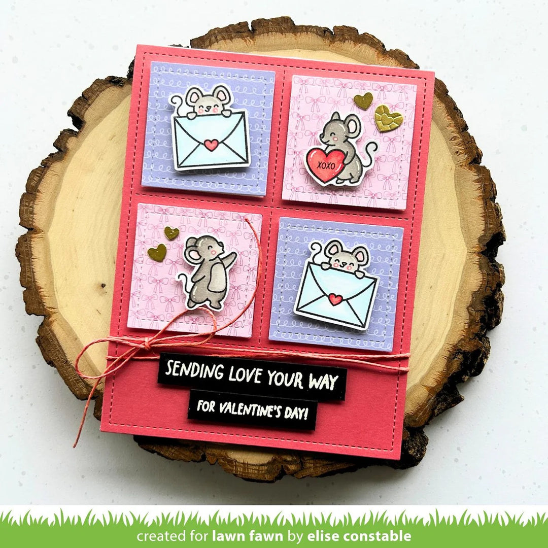 Lawn Fawn - LF3609  - Valentine Mice Lawn Cuts