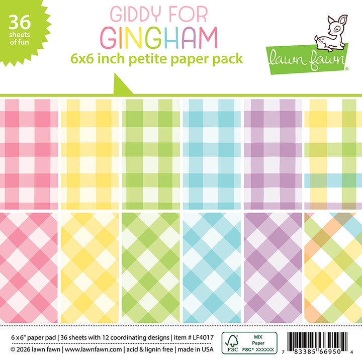 Lawn Fawn - LF4017 - Giddy For Gingham Petite Paper Pack