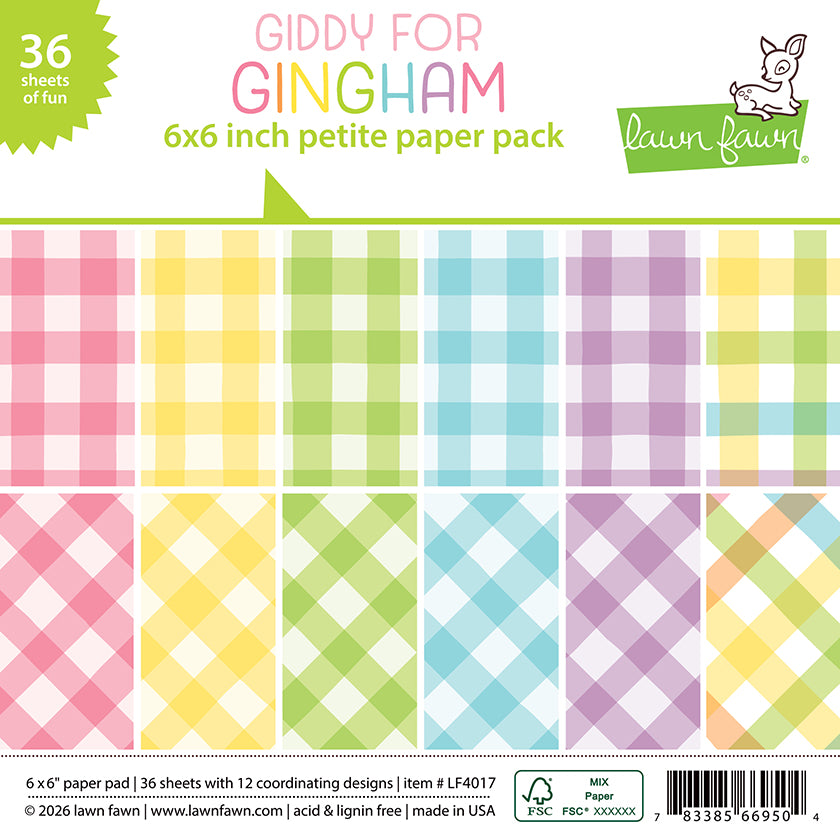 Lawn Fawn - LF4017 - Giddy For Gingham Petite Paper Pack
