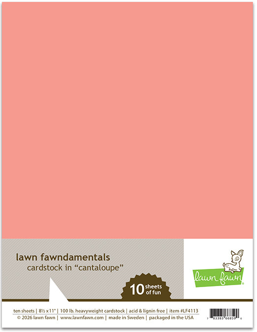 Lawn Fawn - LF4113 - Cantaloupe Cardstock