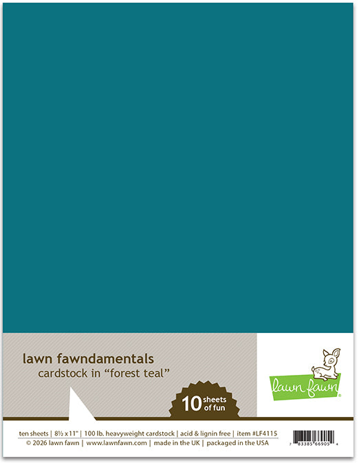 Lawn Fawn - LF4115 - Forest Teal Cardstock