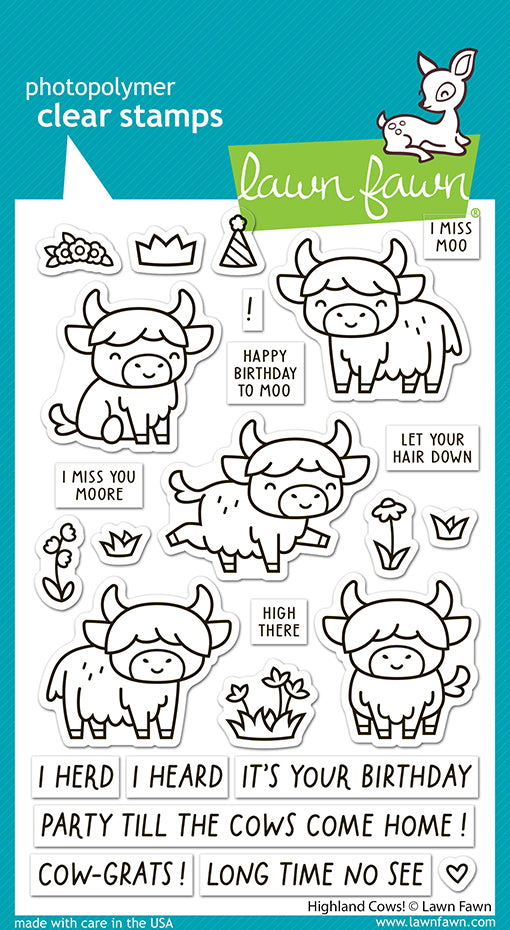 Lawn Fawn - LF4116 - Highland Cows Stamp Set!