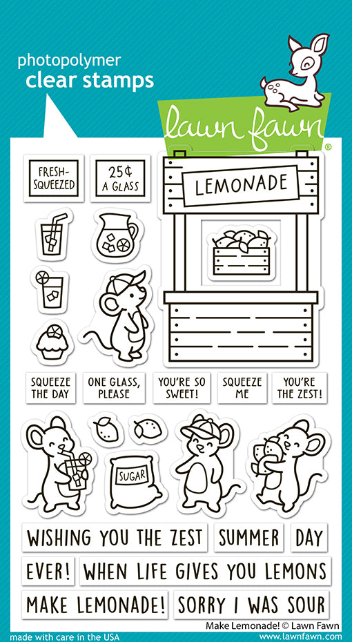 Lawn Fawn - LF4122 - Make Lemonade! Stamp Set