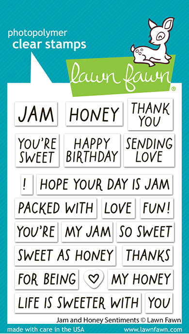 Lawn Fawn - LF4129 - Jam And Honey Sentiments Stamp Set