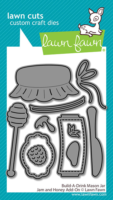 Lawn Fawn - LF4133 - Build-A-Drink Mason Jar Jam And Honey Add-On