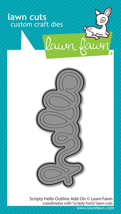 Lawn Fawn - LF4141 - Scripty Hello Outline Add-On